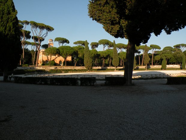  paysage méditerranéen, villa Borghèse